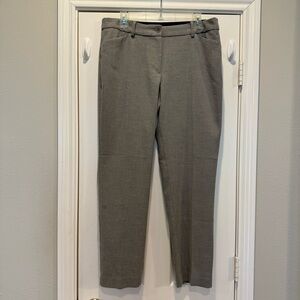 Talbots Hampshire Straight Ankle Pants Women’s Sz 12 Grey Rattan Neutral Office